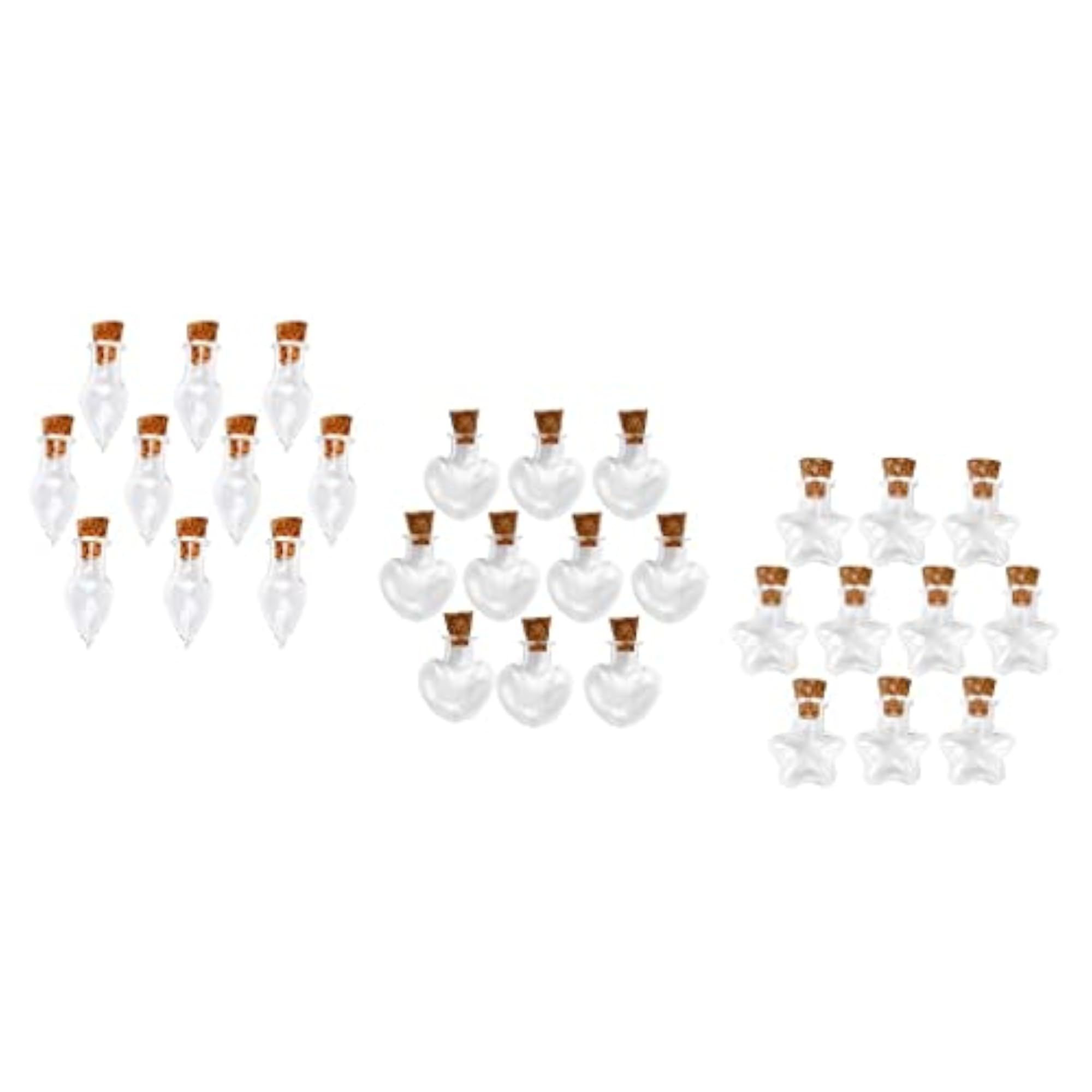 30 Pcs Small Mini Glass Empty Bottles with Cork Stopper