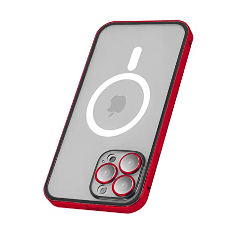 Coque iPhone 14 Pro Max compatible Magsafe en PC mat translucide avec protège-objectif