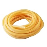 Hochelastischer Naturlatexschlauch – Gelber flexibler Schlauch for Labor, Schleuder, Tourniquet & Heimwerkerarbeiten, 14 mm × 19 mm(5m)