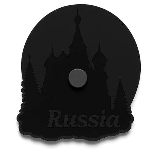 Image of Naxon Russia Country Theme Souvenir Wooden Refrigerator Stylish Fridge Magnet - Fridge Decoration Magnet for Kitchen & Home Decor | Perfect Souvenir Gift | Size 3x3 Inches | Pack of 1