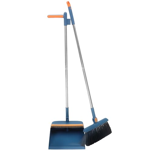 Genérico Juego de Escoba de Limpieza del Hogar Recogedor Plegable y Mango Largo, Cepillo Colgante de Plástico y Acero Inoxidable para Limpieza de Pisos y Baño Estilo Varios Estilos