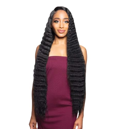 Zury Sis Beyond Synthetic Hair Laced Front Wig - BYD LACE H CRIMP 34 (1B Off Black) image 5