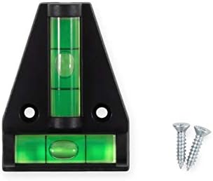 Camco RV T Level | Assists You in Leveling Your RV | For Front-to-Back and Side-to-Side Leveling | Screw-Mounted (25543), Green,black