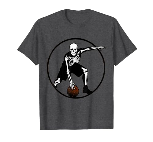 Skeleton Basketball Crossover T-Shirt Men Small Dark Heather