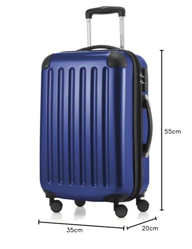HAUPTSTADTKOFFER - Alex - Equipaje de Mano Cabina, Trolley rigido, 55 cm, 42 litros, Colore Blu scuro