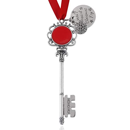 Preisvergleich Produktbild Celerhuak Schlüsselbund Weihnachten Schneeflocke Schlüsselbund Band Quaste Magic Key Anhänger Weihnachtsdekoration Schneeflocke Schlüsselbund Anhänger