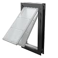 Endura Flap Double Flap Pet Door for Doors | All-Weather Insulated Flap | Durable Aluminum Frame with Secure Locking Cover | Interior and Exterior Door Installations | Black, Large, Double Flap
