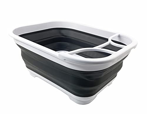 SAMMART 15L Collapsible Dish Drainer, Foldable Drying Rack, Portable Dinnerware Organizer - Image 2