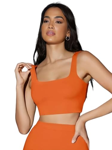 Image of Ben Martin Women's Cotton Stretchable Square Neck Sleeveless Tank Top