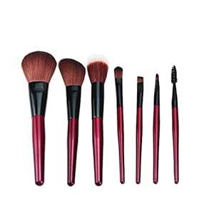 7 Pcs/set Red Makeup Brushes Set For Foundation Powder Blush Eyeshadow Lip Make Up Brush Multi-functional Beauty Tools
