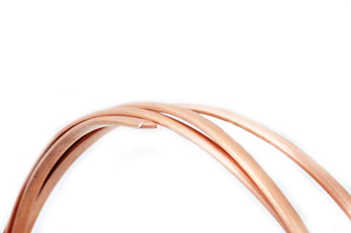Image of 1 Ounce (2.5 Ft) Solid Copper Wire 8 Gauge, Half Round, Dead Soft - from Craft Wire | 99.9% Pure Copper Wire for Jewelry Making, Wire Wrapping, Pure Copper, CDA #110, 1.63mm Wire, Craft, High Quality Made in USA