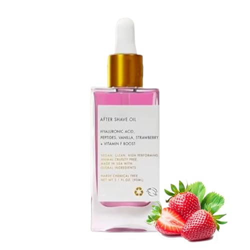 After Shave Oil, Aceite Para Después Del Afeitado De Fresa Y Vainilla, 90ML Soft Serve Truly After Shave Oil Women, Aceite Tratamientos Post Afeitado for Smooth Skin