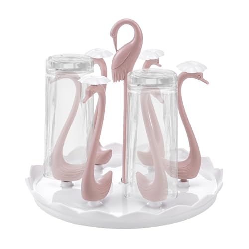 Generisch Soporte para botellas de bebidas, escurridor para botellas de cisne, escurridor para vasos, para encimera en el comedor en viajes, camping, hotel, habitación infantil, oficina y