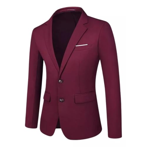 Blazer Masculino Slim 2 Botões Corte Italiano (BR, Numérico, 42, Regular, Regular, Vinho)