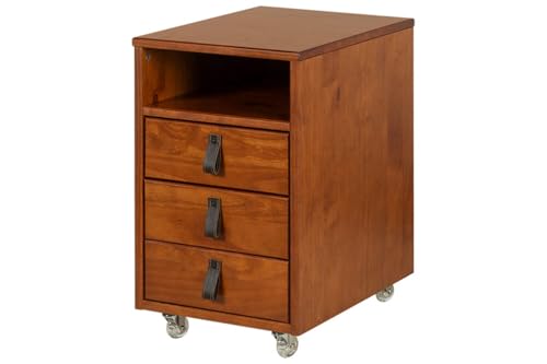 Gaveteiro de Madeira Organizador 3 Gavetas Bali Meu Móvel de Madeira - Caramelo