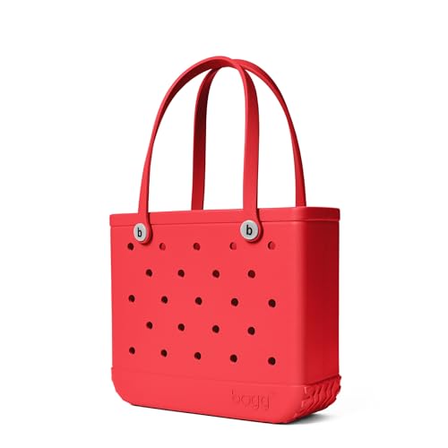 Image of BOGG BAG - Medium Tote Bag - Off to the Races, Red - 15in L x 5in W x 12.5in H - Lightweight, Washable, Durable - All Purpose EVA - for Beach, Pool, Boat, Work, Sports.