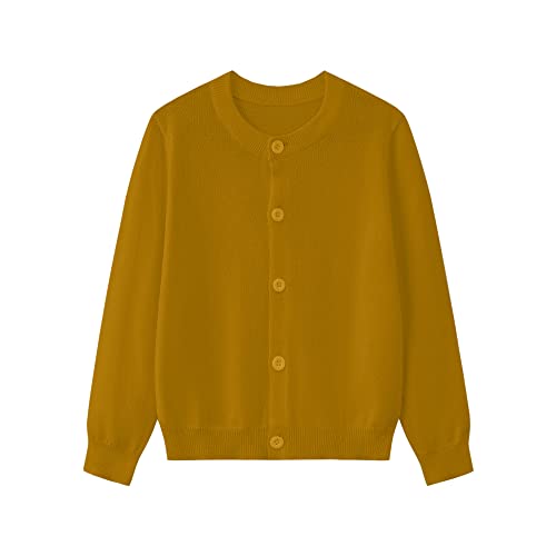 Girls Cardigan Sweaters School Uniforms Cotton Crew Neck Knit Sweater, 6 Months-14 Years