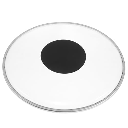 Totority Parche Resistente de Batería Punto Pulgadas con Transparente de 10 de Refuerzo Anillo de Armónicos, Plástico y para Batería Acústica Adecuado para Presentaciones y Viajes