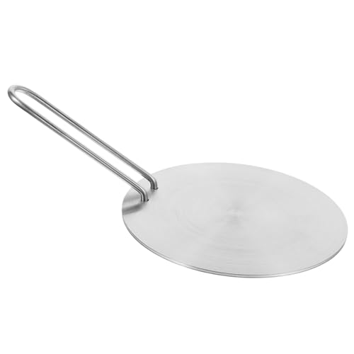 Sosoport Placa Difusora de Calor Metálica 18Cm para Cocina de Inducción Acero Inoxidable Mango Desmontable para Cocción Uniforme Utensilio de Cocina Práctico