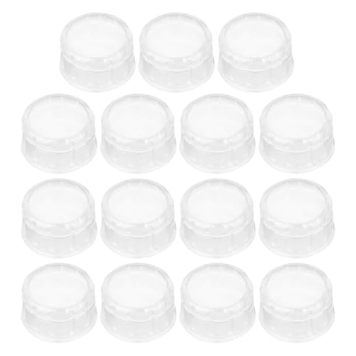 Zerodeko Tapas Transparentes para Coctelera 15 Unidades, Tapa de Repuesto a Prueba de Salpicaduras para Vaso Mezclador, Aptas para Té Leche y Bebidas Frías, Accesorios para Preparación