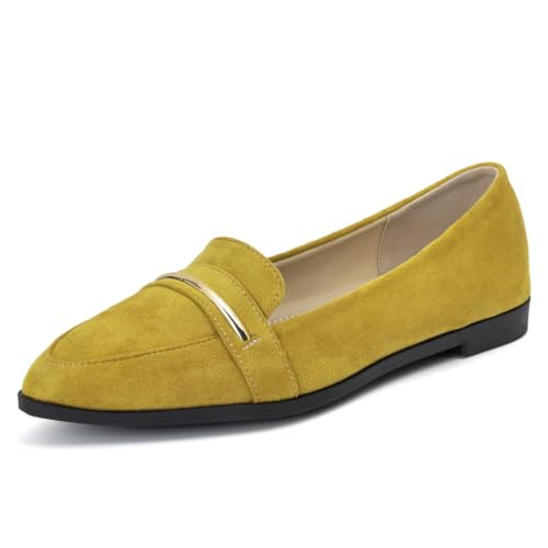 Image of Pointy Toe Penny Loafers for Women Dress Office Work Flats Shoes
