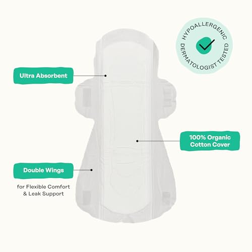 Image of The Honey Pot Company - Cooling - Daytime - Incontinence Pads for Women | Cooling Effect - Infused w /Mint, Aloe, Lavender - Organic Cotton Cover - Bladder Leak Control - Feminine Care - 16ct