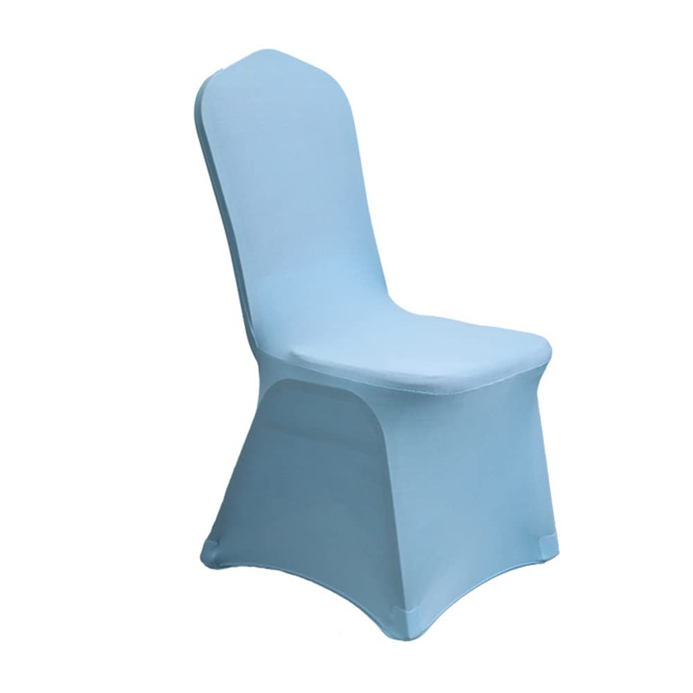 TentHome Fundas de silla de comedor, 10 piezas de elastano para silla de tela con funda súper extensible, extraíbles y lavables, para bodas, banquetes, fiestas, decoración (azul cielo)