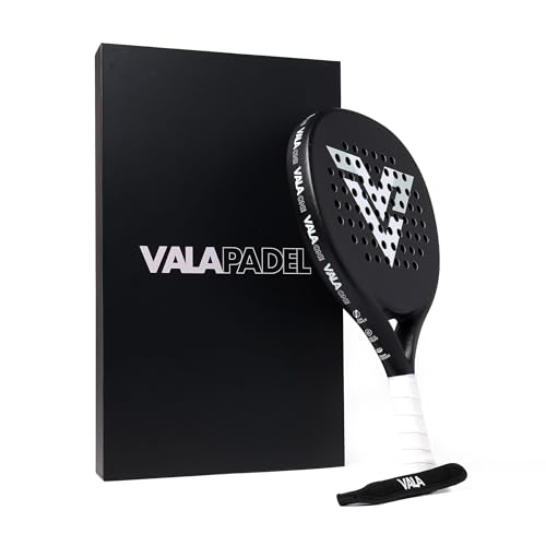 VALA One Padel Racket – Lightweight Paddle Carbon Fiber, Shock-Absorbing Design, Round Shape, Extra Grip Texture for Spin & Control, Pala for Men - Women, Ideal for Beginner to Intermediate Player