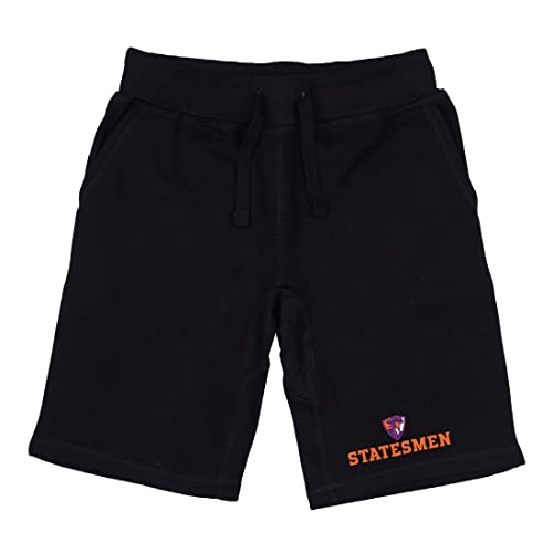 Hobart & William Smith Colleges Statesmen Premium College Fleece Drawstring Shorts - Black, XX-Large