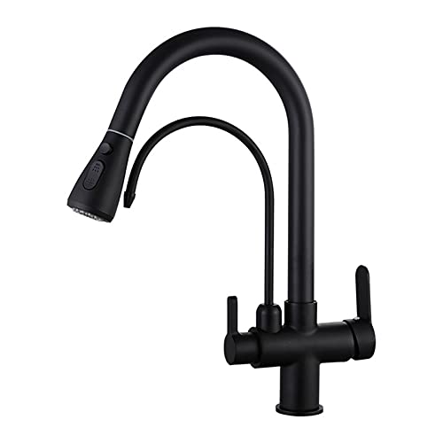 Robinet évier de cuisine 3 voies à arc élevé pour eau pure - 2
