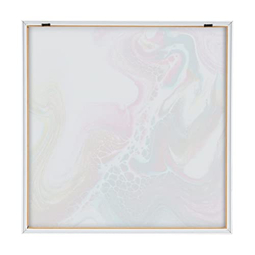 Kate And Laurel Blake Kaleidescope Framed Printed Acrylic Wall Art By Xizhou Xie, 24X24 Natural, Modern Abstract Bright Colorful Art For Wall #TOP5