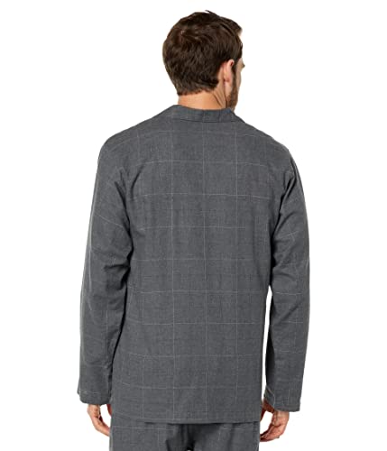 Polo Ralph Lauren Flannel Long Sleeve Pj Top & Classic Pj Pants Charcoal/Crescent Cream Windowpane/Pony Print Sm #TOP2