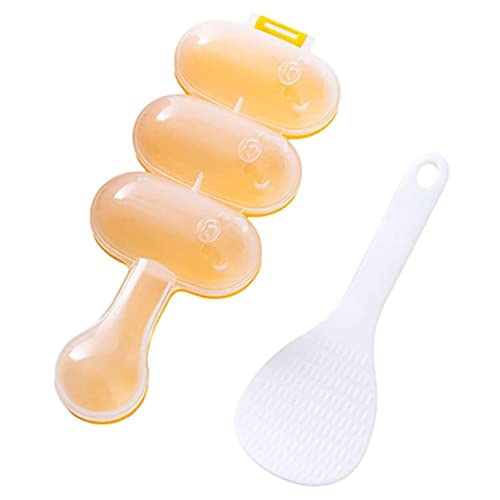 Moule à Billes de Riz Moule antiadhésif Sushi Rouleau Rice Ball Shaker Moule de Riz Kit d'outil de Fabrication de Bricolage Brimeurs Lunch Maker Rice Ball pour Les Enfants 2pcs Cover