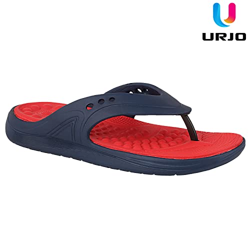 Image of URJO FOAM Men's Slippers /FlipFlops Lightweight Super Flexible Arch Support Durable Anti Skid & Stylish Dailywear Slippers /FlipFlops for Men