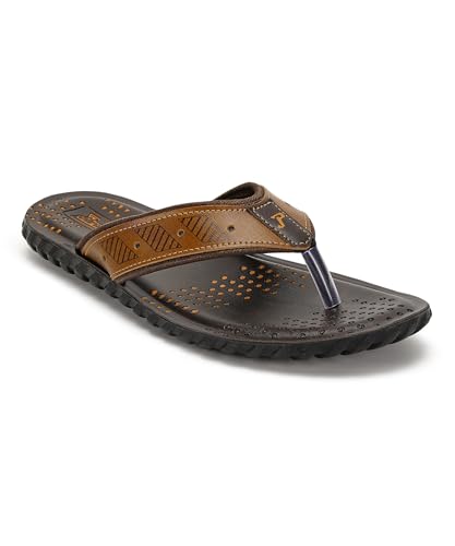 PARAGON PUK2212G Mens Lightweight, Waterproof Brown Flip Flops | Comfortable Slippers with Durable Anti-Skid Sole, Cushioned Footbed & Sturdy Build for Outdoor Use (B0CKBCMKD3) Amazon Price History, Amazon Price Tracker