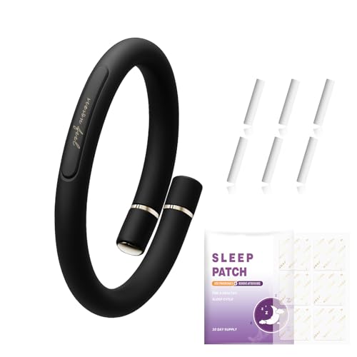 Pulsera Aromática Recargable con Aceites Esenciales – 6 recambios incluidos (2/paquete + parches para dormir) – Fragancia fresca de cítricos para niños y adultos