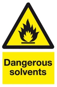 Dangerous SOLVENTSPVC Waterproof Metallic Matte Finishing Sticker Safety Sign Signature (Factory Sign)