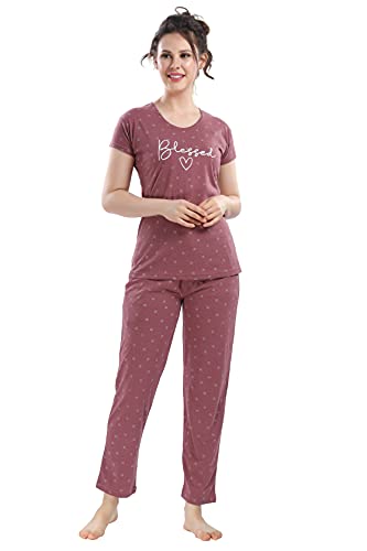 Image of DZZO Women's Cotton Printed Night Suit