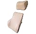 Love Home Premium Memory Foam Car Lumbar Pillow & Car Neck Pillow Kit (Beige)
