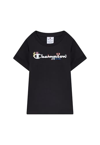 Champion Legacy Girls Graphic Crewneck T-Shirt M Schwarz, Schwarz, M