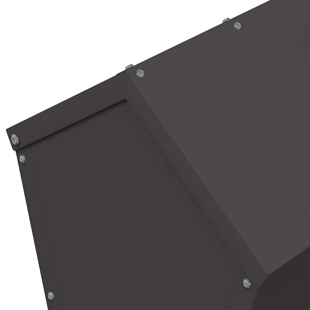 Comedero para gallinas negro, 40 x 40 x 45 cm, acero laminado en frío, ideal para interiores y exteriores, diseño moderno y ahorro de espacio, montaje fácil con destornillador, mantenimiento
