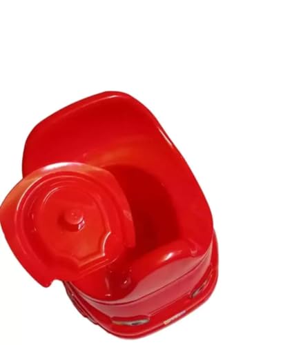 Image of 2 in 1 Potty Training Seat for 1+ Year Old Kids Adaptable Toilet Training Chair with Removable Potty Bowl & Non-Slip Base Comfortable Potty Trainer for Boys & Girl Red Colour