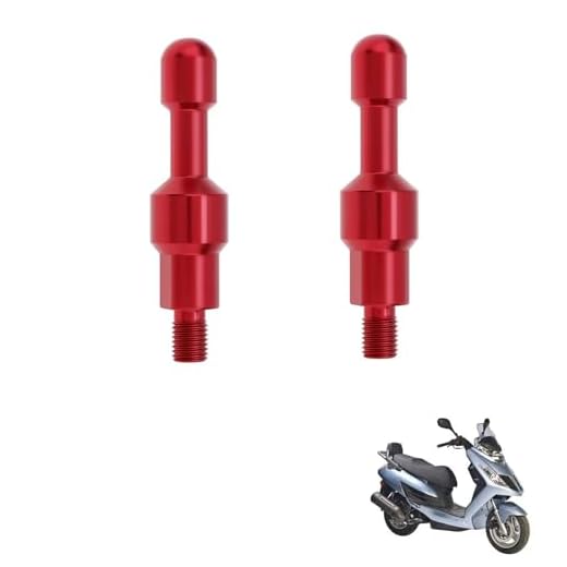 2PCS tapa retrovisores moto compatible con Kymco Yager GT 200i,tuning accesorios,para extensor de barra transversal de manillar(Red)