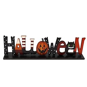 Gohhey Opschrift Halloween hout natuur decor letters tafelbord Halloween desktop decoratie en accessoires, Halloween…
