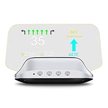 OBD2 Digital Speedometer for Car with Turn Indication, OBD2 & GPS Dual System, RPM, Water Temp, PSI, Volt, Mileage, 4 Alarm, Heads up Display HUD Projector MPH for Most 2008+ Sedan