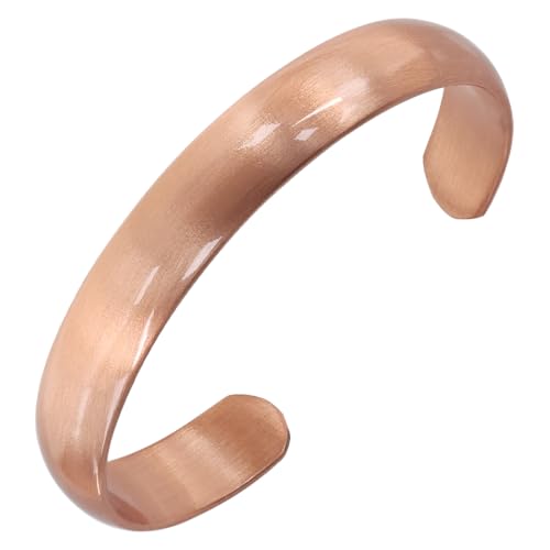 MagEnergy Bracelet en cuivre pour hommes et femmes, 100% cuivre pur, naturel, plein, non revêtu, fabriqué à la main, style tibétain minimaliste intemporel...