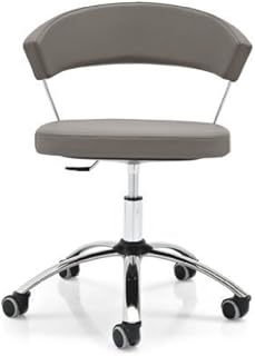 Calligaris New York Asiento Duro Respaldo Duro - Silla (Asiento Duro, Respaldo Duro, Gris Pardo, Gris Pardo, Cuero, Cuero)