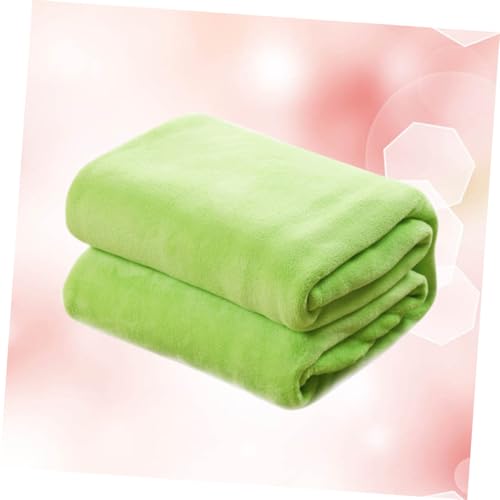 Manta de franela polar verde para cama y sofá de hogar 7