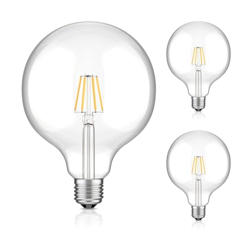ledscom.de 3 Pieces E27 LED Bulb, G125, Warm White (2700 K), 7.5 W, 838lm, 838lm (7.5w) / G125 / Light Colour: Warm White