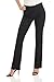 Rekucci Women's Ease in to Comfort Boot Cut Pant (10SHORT,Black)